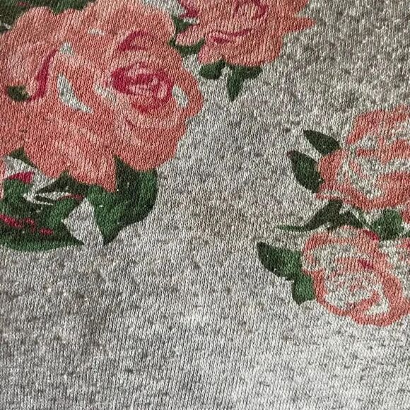 Miss Chievous Gray Pink Roses Chabby Chic Romantic SZ XL #1790 - Picture 7 of 13